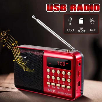 

Radio Wireless Speakers Portable FM Radio Music Player Digital Mini Radio Multifunctional FM Sound Recorder Insert Card