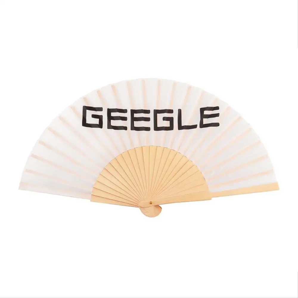 24 Folding Silk Fans Hand Wood Fan for Wedding Wholesale Personalized Wedding Fan Decorative Retro Crafts