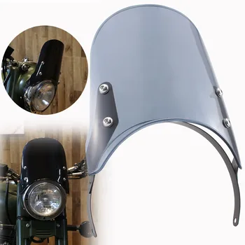 

For Royal Enfield Classic 500CC Motorcycle ABS Plastic Windshield Compact Sport Wind Deflector Smoke Screen Headlight Fairing