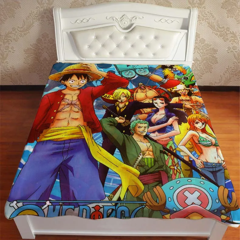 3 Аниме Манга one piece Трафальгар Ло Луффи Зоро пледы одеяло 005 - Цвет: 3