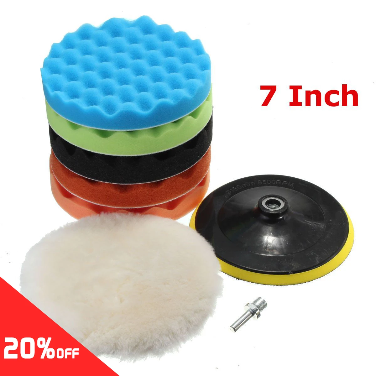 For Car Polisher Compound Polishing 7x 3''5''6''7''Buffing Sponge Polishing Pad Hand Tool Kit Diamond Polishing Pads