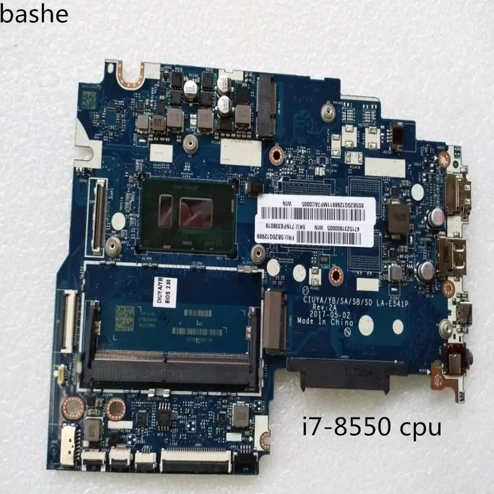 

For Lenovo Yoga 520-14IKB Notebook Moonboard Integrated Graphics Card I7-8550 CPU LA-E541P Moonboard Complete Test