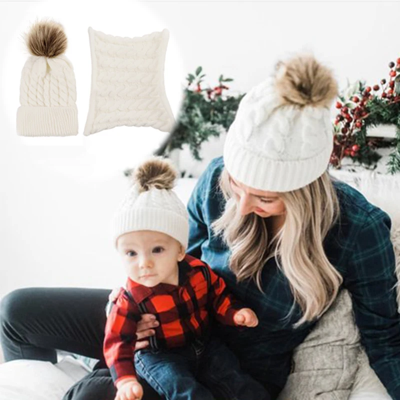 2 шт./компл. Женская трикотажная тёплая шапка для новорожденных|Шапки и кепки| |