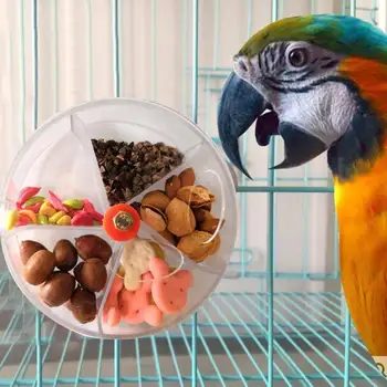

Parrot Foraging Device Bird Toy Wheel Shape Rotatable Puzzle Feeding Food Box