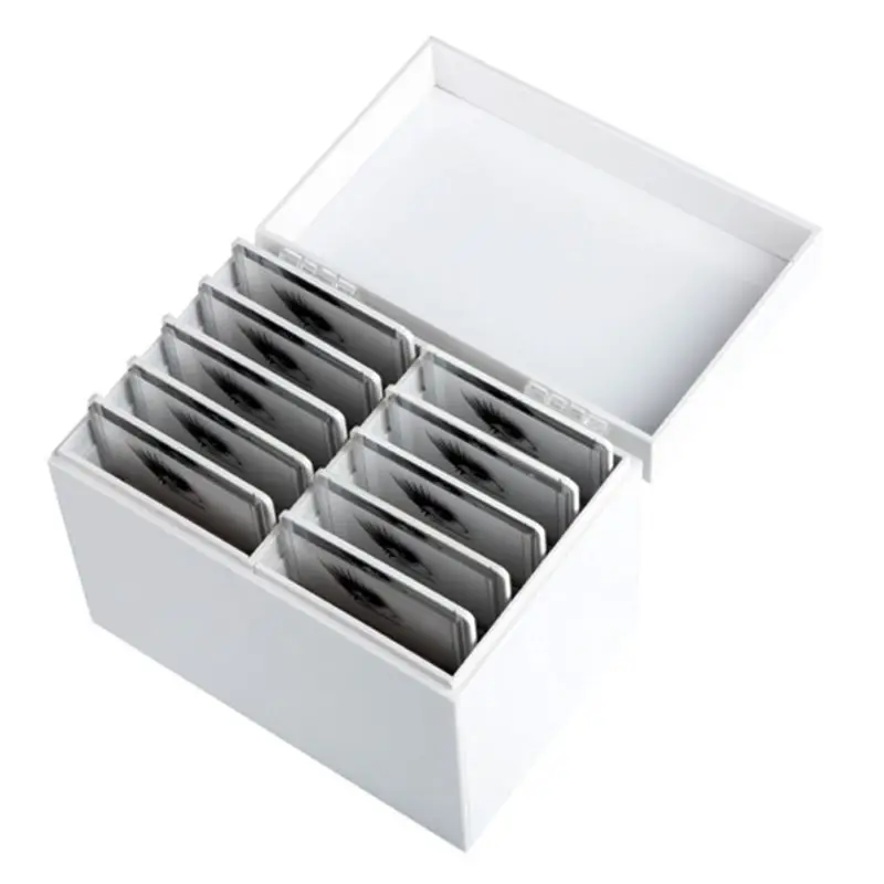 

Acrylic Cosmetic Storage Makeup Organizer Clear Eyelash Storage Box Eyelashes Glue Pallet Holders 10 Layers Grafting Eyelash