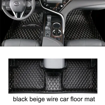 

leather car floor mats for toyota camry 2018 2019 2020 5th xv70 70 carpet interior accessories rug auto foot mat