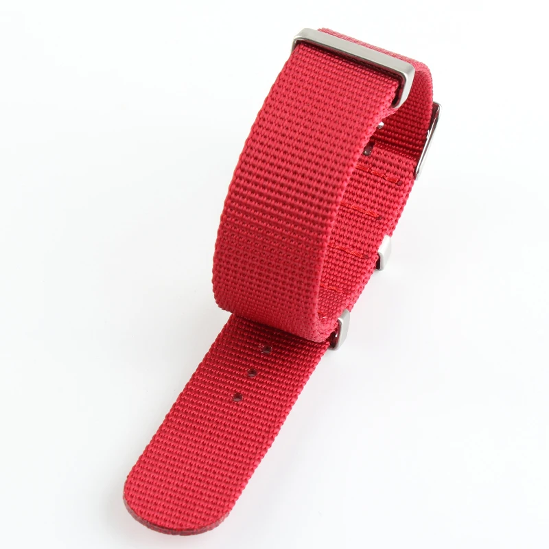 Ремешок для часов из нейлона для часов Hamilton Smart gear, ремешок для часов, браслет на запястье, замена для Tissot, стиль Nato, 19 мм, 20 мм, 21 мм, 22 мм - Цвет ремешка: Красный