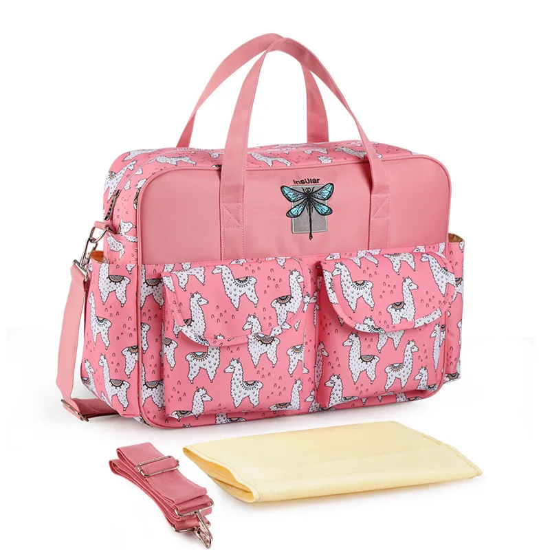 

Multicolored Baby Diaper Bag Large-capacity Fashionable Mother's Maternity bag Baby Stroller Nappy Bag Waterproof Mummy Bag