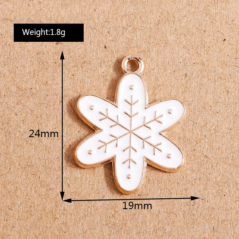10 stücke Emaille Weihnachten Charms Glocken Santa Claus Schneemann Anhänger für Schmuck Herstellung Halskette Ohrringe DIY Armband Zubehör – Detail 24