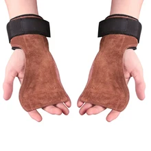 1 пара Вес поддерживающие напульсники поддержка регулируемые кожаные рукоятки защита для ладоней фитнес гимнастическая перекладина Pull up bell оборудование для фитнеса