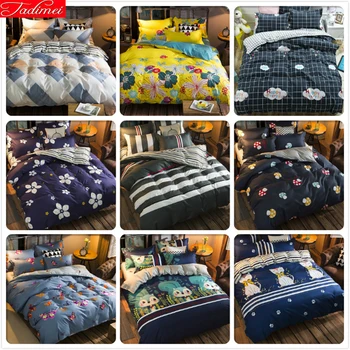 

AB Side Duvet Cover 3/4 pcs Bedding Set Adult Kids Child Bed Linens Single Full Double Queen King Big Size Quilt Comforter Case