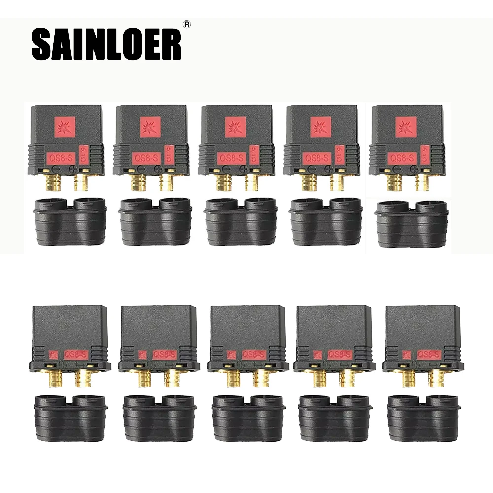Разъем для сверхмощного аккумулятора SAINLOER QS8-S 5 пар золотистый разъем большая