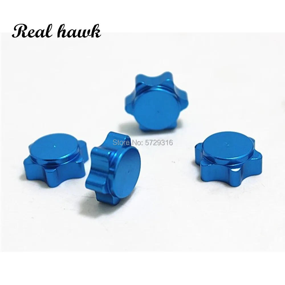 4 pcs 17mm Wheel Hub Hex Nut Fine Anti-dust Cover  for 1/8 RC Car buggy truck upgraded hop-up Parts HSP Axial HPI Trax 4pcs rc wheel hex driver 17mm aluminum alloy wheel hex coupler spare accessory parts kit for hsp 1 8 rc crawler car