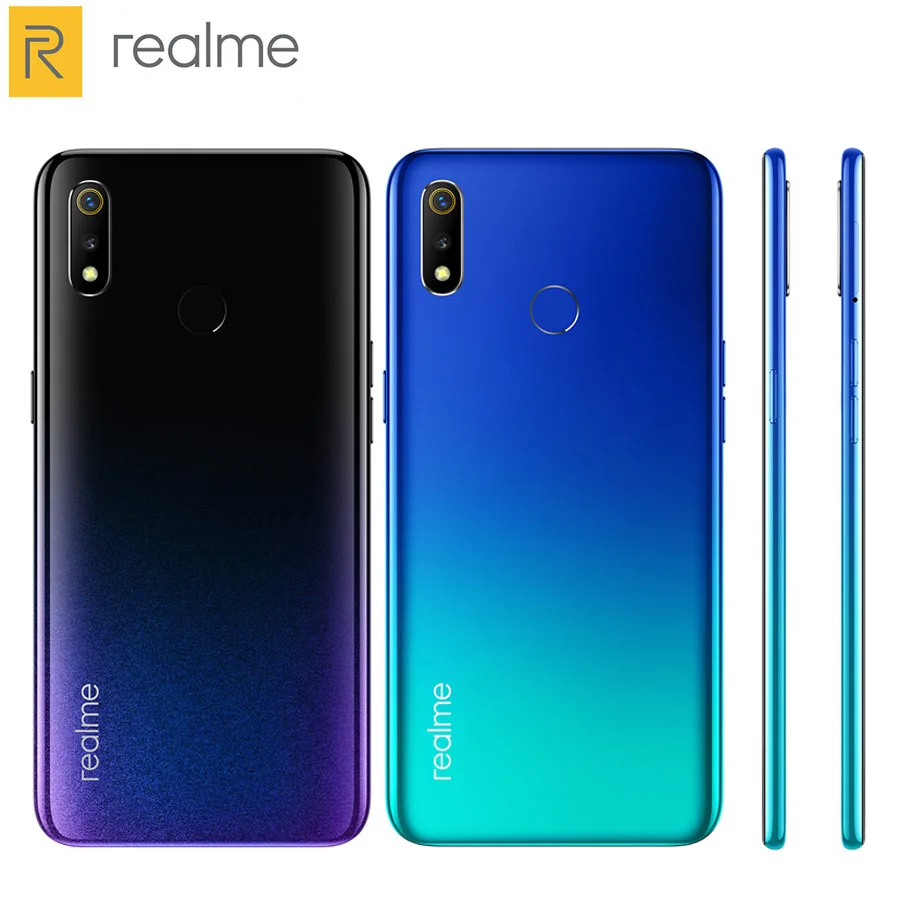 Версия RU, мобильный телефон Realme 3, две sim-карты, 3 Гб ОЗУ, 32 Гб ПЗУ, OctaCore, 6,22 дюймов, 1520x720 p, 4230 мАч, 13 МП, Android 9,0, смартфон