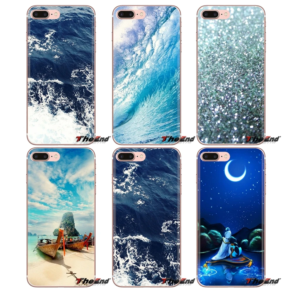 Silicone Phone Cover Bag For LG G3 G4 Mini G5 G6 G7 Q6 Q7 Q8 Q9 V10 V20 V30 X Power 2 3 K10 K4 K8 2017 Beer blue ocean Sea water |