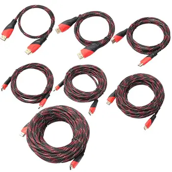 

gold-plated hdmi cable HD video cable o cable hdmi cable dual-color mode red and black network