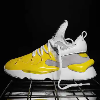 

Sneakers Men Breathable Casual Shoes Male Fashion Patchwork Lace Up Leisure Man Vulcanize Shoe Platform Gold Scarpe Masculino