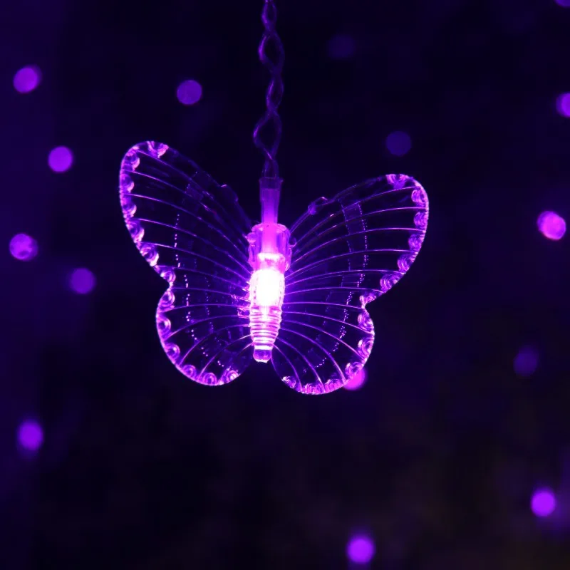 5M 96LED RGB Christmas Led Light Decoration Butterfly Fairy String Light Icicle Light String Wedding Decor Home Garden Party