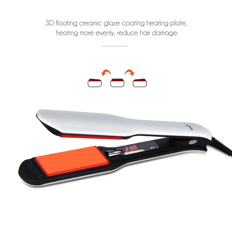 CkeyiN lcd цифровой керамический выпрямитель для волос Styler отрицательные Ионные 3D плавающие плоские утюжки Быстрое нагревание Выпрямители