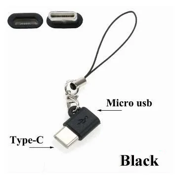 1-2 шт. адаптер для мобильного телефона Micro USB к USB C адаптер Microusb разъем для HUAWEI Xiaomi samsung Galaxy A7 адаптер usb type C - Цвет: Black 1PCS