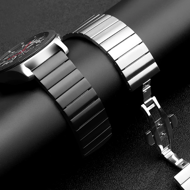 Роскошный ремешок из нержавеющей стали для samsung Galaxy watch 46 мм/42 мм/Активный 2 gear S3