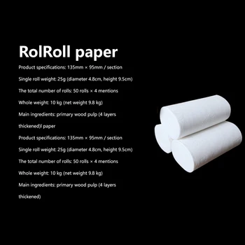 

6 Rolls/Set Home Bath Paper 4 Ply fold Toilet Paper Skin-friendly strong and highly Towels Tissue Kitchen Clean Paper