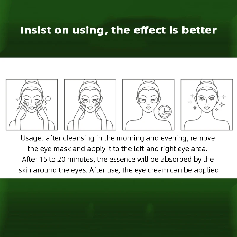 60 шт. маски для глаз питательные увлажняющие для удаления морщин против отечности Гиалуроновая кислота eaweed патчи для глаз средство для ухода за кожей