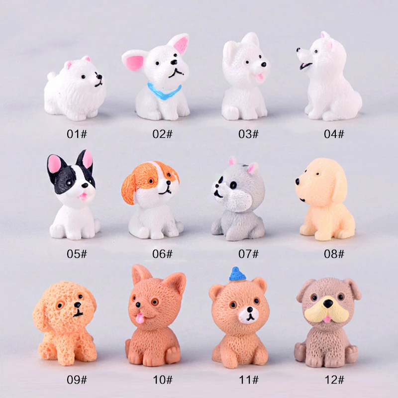 جميل الكلب سيارة زخرفة الأسرة الديكور صغير راتنج حلو Bobblehead الكلب الإيماء مضحك جرو اللعب الديكور لوحة القيادة ألعاب لطيف