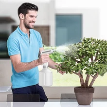 Automatic Electric Garden Sprayer 900ml, Battery Powered USB Rechargeable Fine Mist to Stream with Adjustable Nozzle for Clean