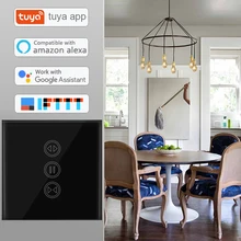 Для электрические рольставни Tuya Smart Life WiFi шторы Жалюзи переключатель моторизованный пульт дистанционного управления настенный сенсорный выключатель