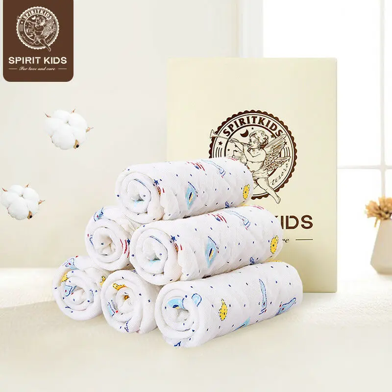 SpiritKids Baby 6 шт. полотенце хлопок пряжа платок мягкая текстура новорожденных детские полотенца ультра сильное водопоглощение