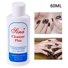 Dissolvant d'excès de vernis à ongles UV 60ML nettoyant Plus Surface liquide couche collante résidu Art des ongles dégraissant propre acrylique pour ongles(China)