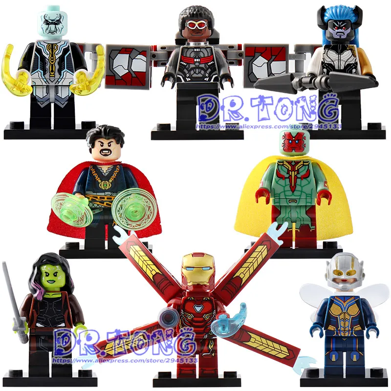 

50pcs Building Blocks Super Heroes Infinity War Iron Man Pretty Proxima Gamora Wasp Children Toys X0187