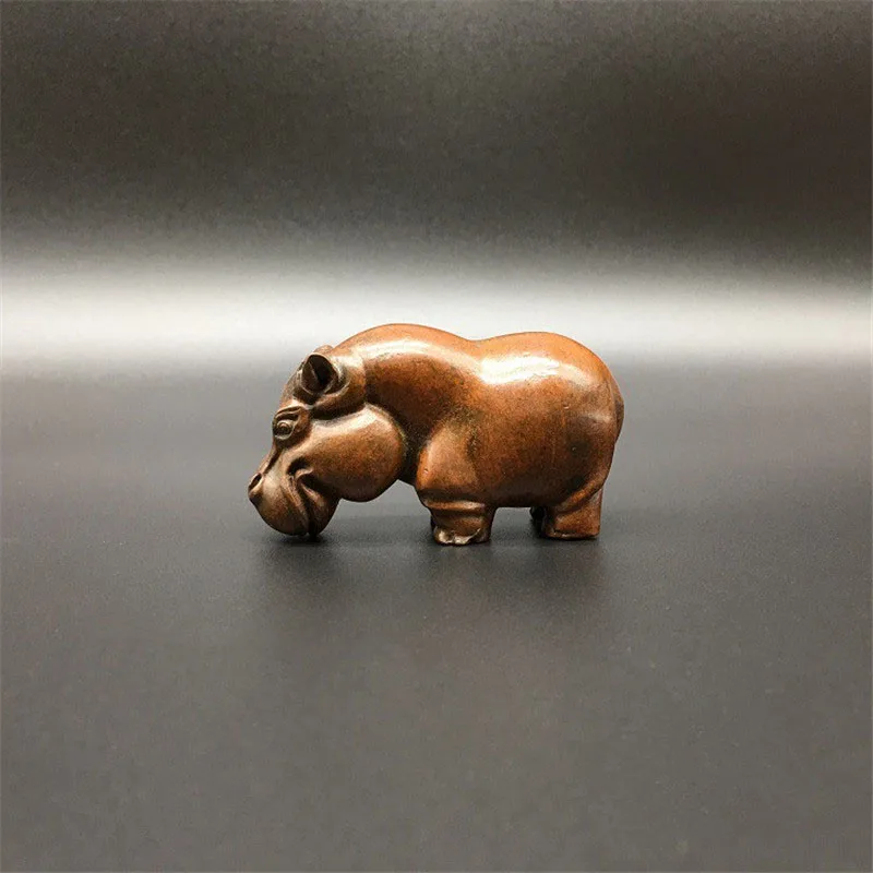 Pure copper hippo decoration (3)