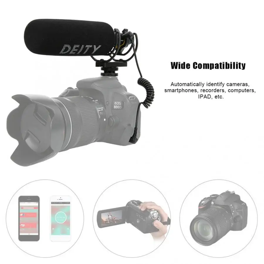 Deity V-mic D3 Pro конденсаторный микрофон для камеры sony для Canon SLR камера Телефон Запись Видео Стерео микрофон