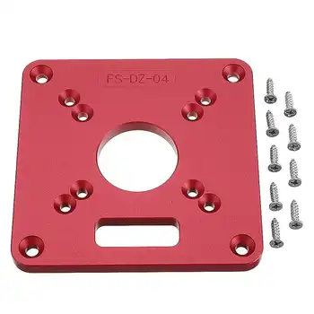 

Red 120x120mm Woodworking Aluminum Alloy Router Table Insert Plate Mounting Base Plate Trimmer Machines