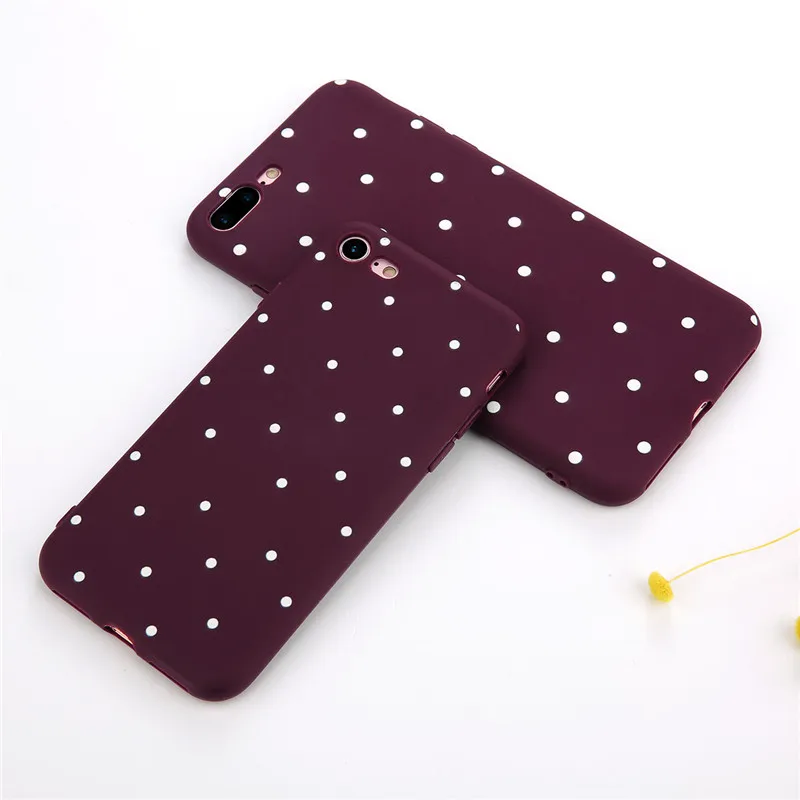 IPWSOO чехол для телефона для iPhone 11 Pro Max Wave Point чехол винно-красный Ploka Dots мягкий TPU чехол для iPhone X XS Max XR 6 6s 7 8 Plus