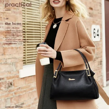 round leather handbolsa