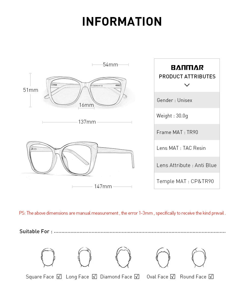 BANMAR TR90 компьютерные очки против голубого излучения CP анти синий светильник оптические очки для глаз игровые очки против усталости
