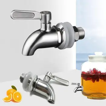 

1set 12mm 16mm Drink Dispenser Tap Beverage Wine Barrel Faucet Spigot Water Stainless Steel Coffee Juice Taps Silver Faucet