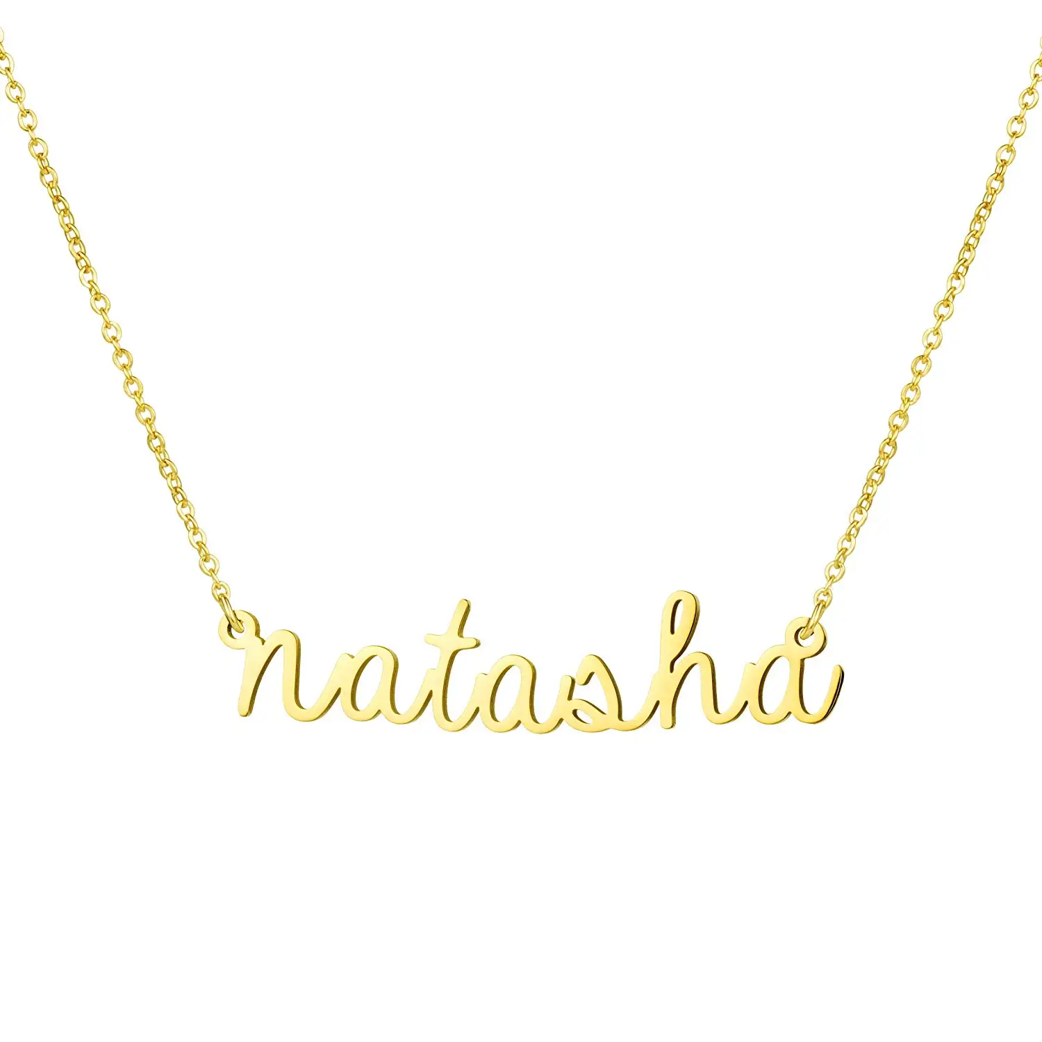 Золотой цвет название ожерелья из нержавеющей стали ожерелье с буквенным