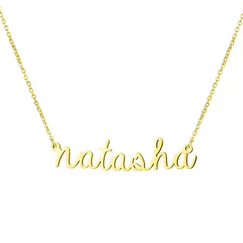 

Gold Color Name Stainless Steel Necklaces Letter Necklace Custom Personalized Name Pendant Birthday Gift AAA Quality