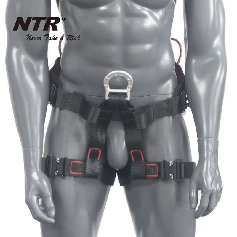 Camping Half Body Harness Mountain Rock Climbing Training Safety Belt Outdoor Expand Survival D Ring Seat Belt