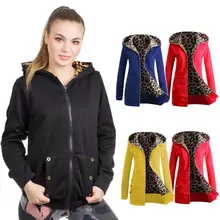 Женское зимнее пальто с леопардовым принтом, на молнии, с капюшоном, с длинным рукавом, на флисовой подкладке, приталенная куртка, женская одежда леопардовой расцветки, пальто, теплое, шерстяное, свободное