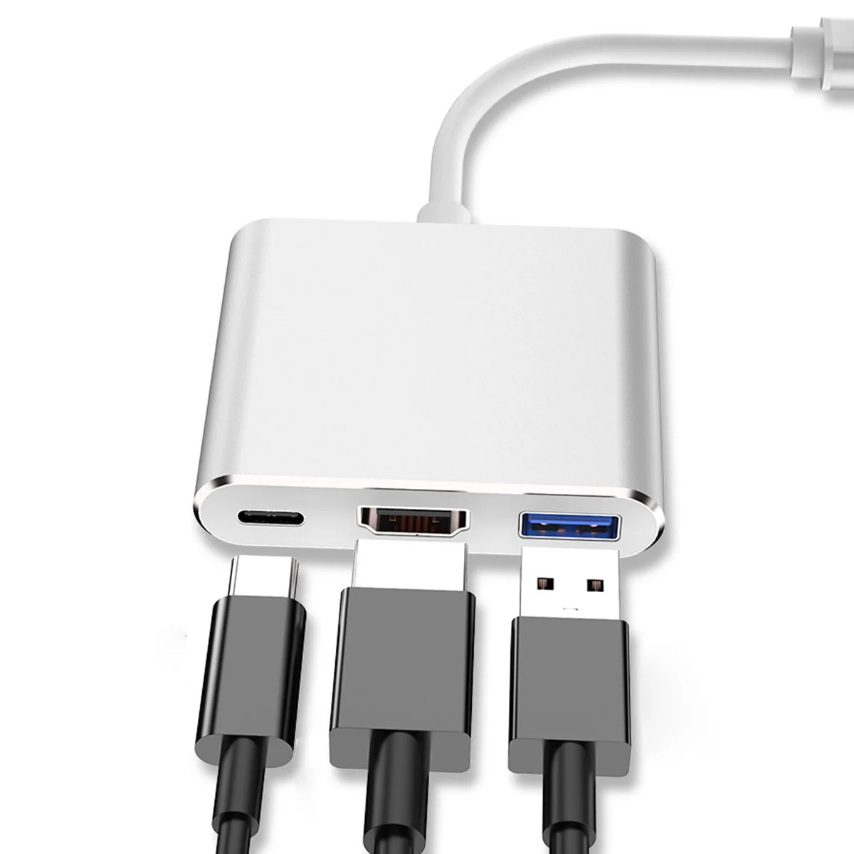 SOONHUA type-C к HDMI адаптер USB C к 4K HDMI конвертер 3в1 type-C к HDMI USB 3,0 PC Быстрые Адаптеры для зарядки для ноутбука телефона