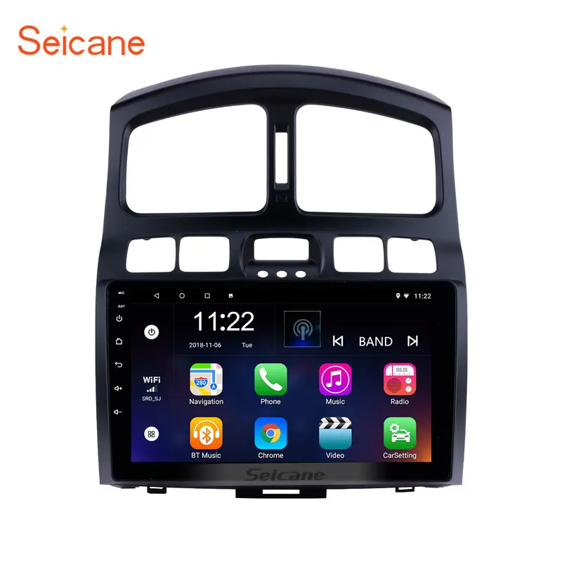 Автомагнитола Seicane с GPS-навигацией Android 10. 0 9 &quotдля Hyundai Classic Santa Fe 2005-2015 головное