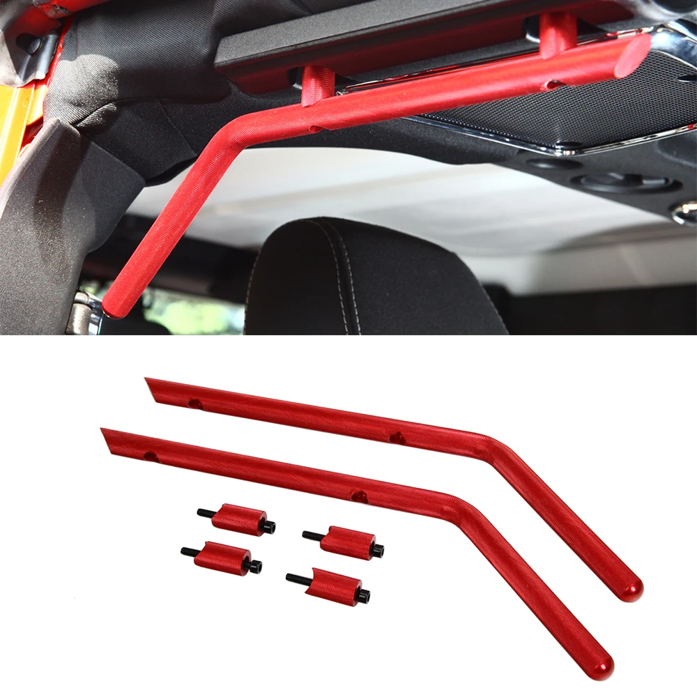 

Rear Top Hardtop Grab Handle Bar for Jeep Wrangler JK JKU 2007-2017 Car Interior Accessories Aluminum Alloy Red Car Styling