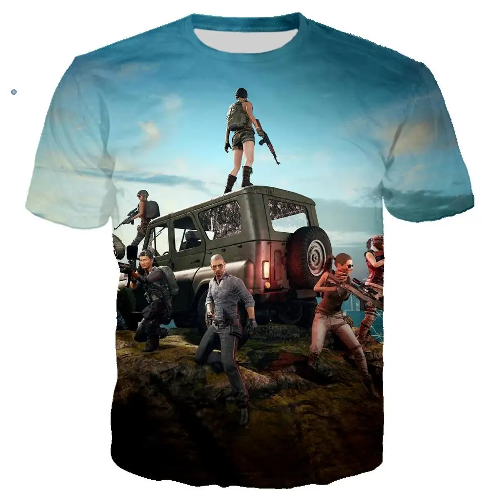 Игра PUBG 3d принт рок Летняя мужская Военная футболка модная футболка крутая цветная футболка/уличная мужская одежда - Цвет: 08
