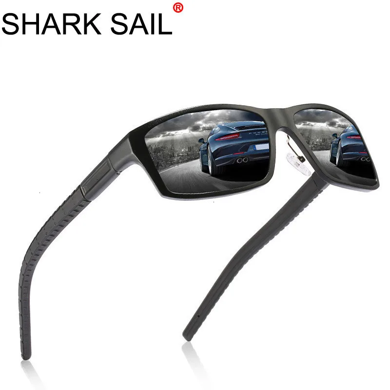 Акула парус мужские поляризованные солнцезащитные очки для спорта на открытом воздухе вождения солнцезащитные очки металлическая оправа солнцезащитные очки Gafas De Sol Hombre очки
