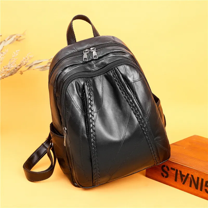 Винтажный натуральный кожаный рюкзак для женщин Mochila Feminina большой емкости рюкзак школьный рюкзак сумки для девочек-подростков сумка для женщин